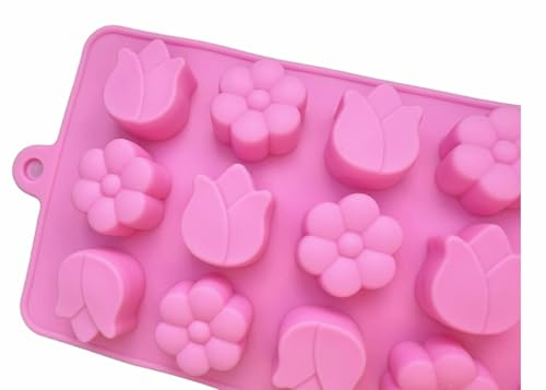 TTOA- Tulip Flower Silicone Chocolate Mould | Valentine Mould | Mother’s Day | Father’s Day | Ice Cube Gardening Wax Melt | Cake Decorating | Candy Jelly