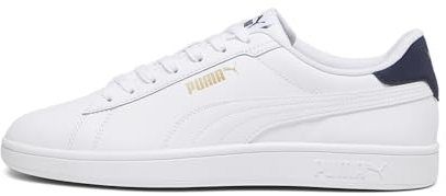Puma Smash 3.0 L Unisex Sneaker , Puma White Puma Navy Puma Gold, 44.5 EU