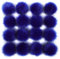 16 Stück Kunstfell Pompon Bommel,Faux Fuchspelz Fellbommel mit elastischer Schlaufe Pom Flauschig Plüsch Bälle Set zum Basteln für Mützen Tasche Schals Schlüsselanhänger Dekoration Zubehör,Blau #2