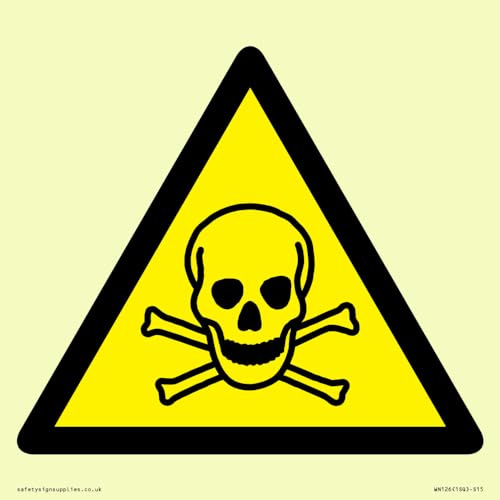 W016 Warnung: Toxic Material Schild – 150 x 150 mm – S15