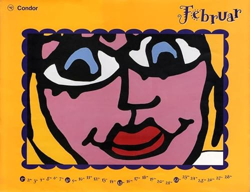 Poster Plakat James Rizzi Condor Kalender 1998 Februar Bird auf Boeing 757