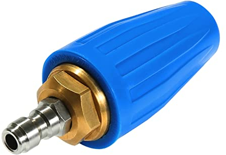 Drehbare Turbo Düse Universal für Wasser Hochdruckreiniger, Max 4000 PSI, 276 bar, 1/4 Quick Connect Rotating Turbo Hochdruckreiniger Pistole Düse Zubehör (Blue-blau)