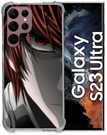 Cokitec Coque Renfocée en Verre Trempé pour Samsung Galaxy S23 Ultra Manga Death Note Kira
