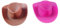 Fat-catz-copy-catz 4x Pink & Brown (2 of Each Colour) Plastic Fashion Western CowBoy Hats For 11.5 Fashion Dolls