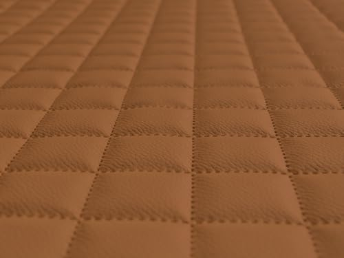 2,5 Meter Kunstleder Gesteppt 03 Cappuccino