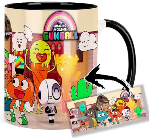 The Amazing World Of Gumball Tasse Innen & Henkel Schwarz Keramikbecher Mug