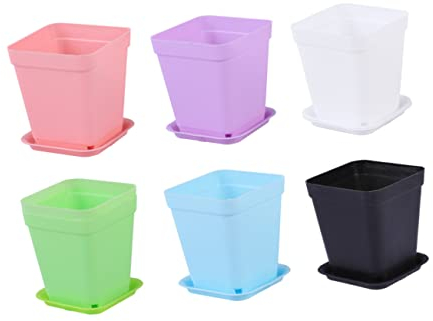 ABOOFAN 6st Zimmerpflanzen Blumentöpfe Verdicken Violett Sämlingstopf