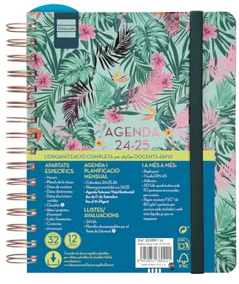 Finocam - Lehrerkalender Magistral Design 2024 2025, Wochenansicht, September 2024 - August 2025 (12 Monate) Tropic Catalanisch