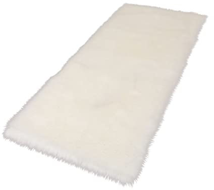 HOOTNEE Wohnkultur Bodenmatte Kunstwolle Plüsch Teppich Schlafzimmer Bodenkissen 60x120cm Elegantes Design