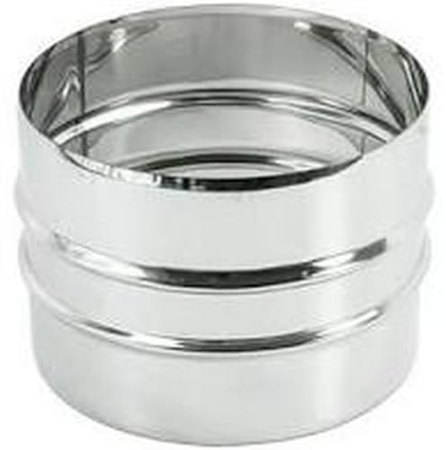 Manchon mâle/mâle en acier inoxydable pour conduits de cheminée D80 mm (inox D 150 mm)