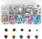 Romon Selbstklebende Wackelaugen, 420 Stück Kulleraugen Selbstklebend, Puppenaugen Basteln 5/6/8/10/12mm, Wiggle Googly Eyes Bastelaugen, Augen Zum Aufkleben Für DIY, Scrapbooking, Kunsthandwerk