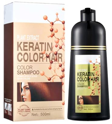 Färbeshampoo 6-in-1-Shampoo Cubre Cana Natürliches Haarfärbeshampoo Schnelles, weißes Haar verändert seine Farbe (B, One Size)