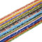 PandaHall - 25 hebras de cuentas de cristal facetadas bicónicas de 4 mm de color AB Briolette pequeñas cuentas espaciadoras a granel para hacer pulseras de la amistad