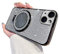 IMEIKONST Compatible with iPhone 13 Phone Case, Glitter Camera Lens Protector Mirror Bracket Stand Function Bling Shining Clear TPU Bumper Cover for iPhone 13. Black DSJ