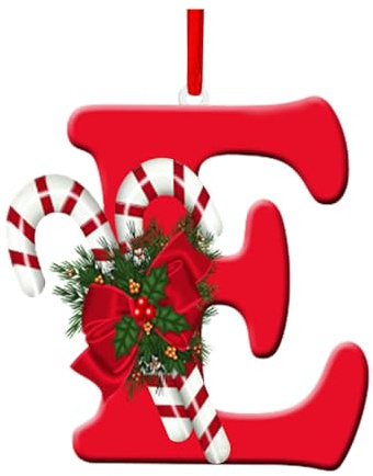amangul 26 Buchstaben Weihnachtsbaumschmuck Anhänger Weihnachtsbaum Hängende Dekoration Personalisierbare Ornament