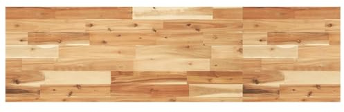 vidaXL Estante Flotante Madera Acacia Maciza Acabado Aceite 160x40x4cm, Estante de Pared, Unidad de Estante de Pared, Estante de Cuarto de Servicio