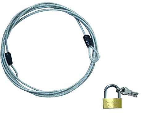 B Stainless Steel Security Cable with Carabiner, Anti-Theft Wire Rope Lock for Garden Furniture, Bicycle, Safety Lock Chain for Padlocks