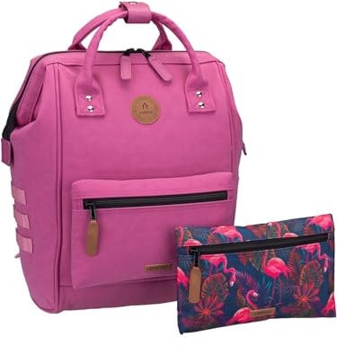 Cabaïa Rucksack Outdoor Wandern Dark Pink 23 Liter Polyester-Mischung Softshell Regenhülle Unisex Freizeit