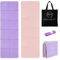 EBS - Faltbare rutschfeste Yoga Matte mit Yoga-Gurt und platzsparender Tasche - Sportmatte (Pink)