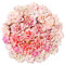 40 Stück Kunstblumen zum Basteln, Kunstblumen zum Basteln Rosa Klein Blumenköpfe 4.5~8cm, Mini Deko Blumen Künstlich, Künstliche Blütenköpfe für Tortendeko Hochzeitsdeko DIY Hochzeits-Brautsträusse