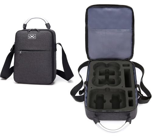 Generisch Aufbewahrungstasche für DJI NEO, Tragetasche für FPV Combo Drohne/Fernsteuerung/Akkus/Propeller und Zubehör, Drohnenschutztasche/Tragetasche (Schwarz + Schwarzes Innenfutter)
