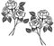 ELLECILA 2 Pieces Metal Rose Wall Art Decoration, Black Flower Wire Iron Decor, Black Flower Wire Wall Hanging Decor for for Living Room Bathroom Bedroom Dining Room, Housewarming Gift