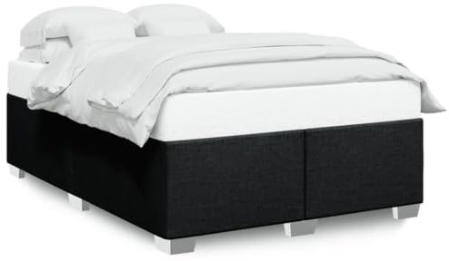 Xichuzi Bettgestell Schwarz 140x200 cm Stoff, Bett, Bed Frame, Bettrahmen, Bett Gestell, Bett Rahmengestell, Schlafzimmer Bett - 3284480