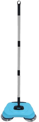 Carpet Sweeper for Quick Cleaning, Carpet Cleaning Various Carpets, Carpet Sweeper Without Electricity with 2 Sweeping Brushes, Remove Dirt Hair, Lightweight, Adjustable Handle 103 cm