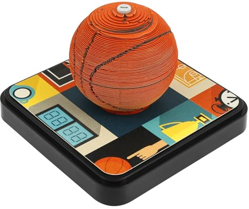 3D Kalender Abreißen 2026 365 Tage Schreibtischkalender mit Lichtern Sockel Verwenden Sie Kunstpapierskulpturen Time Piece Calendar für Kreative Geschenke zu Weihnachten (Basketball)