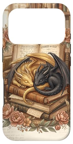 Hülle für iPhone 17 Pro Cute Dragon Wings Book Lover Librarian Fantasy Bookish
