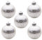 mugesh 5er Set Weihnachtskugeln Ornamente Silber - Schönes Geschenk für Musiker