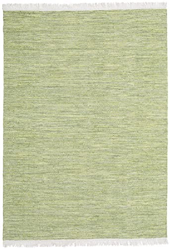 RugVista, Diamond Wool, Teppich, Mittelflor Teppich, 160 x 230 cm, Rechteckiger, Moderner Kelim Teppich, Wolle, Flur, Schlafzimmer, Küche, Wohnzimmer, Grün, Hell Grün