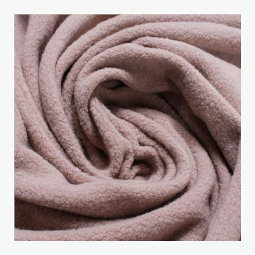 Stoff am Stück Stoff Baumwolle Fleece rosa Baumwollfleece reine Baumwolle pastell weich flauschig
