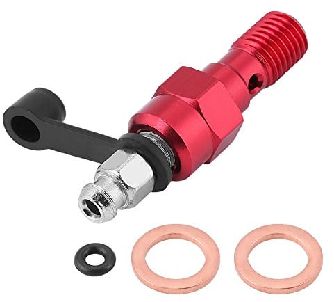 Jadeshay Motorrad Bremssattel Entlüftungsschraube, M10x1.0mm Motorrad Entlüftungsschraube, Hohlschraube Entlüftungsschraube + Staubkappe