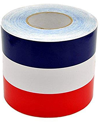 NewL Sticker pour Pare-Chocs Avant et arrière Motif Rayures M 15 cm x 250 cm (Autocollant à Rayures pour Le Drapeau français)