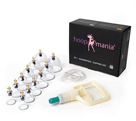 SET DI BICCHIERI [12 pezzi] Set di bicchieri per coppettazione con pompa a vuoto per il massaggio di coppettazione