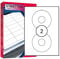 25 Blatt Drucker Universal KingSize CD-Etiketten Ø 117 mm Selbstklebend DIN A4 (50 St. Etiketten) Laser Copy Inkjet