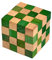 Cobra Cube medium Green, Schlangenwürfel Anaconda grün medium, Würfelschlange 4x4x4 Knobelholz Puzzle IQ Puzzle Cobra Cube, Snake Cube, Anaconda Brain Teaser IQ Test 3D Puzzle