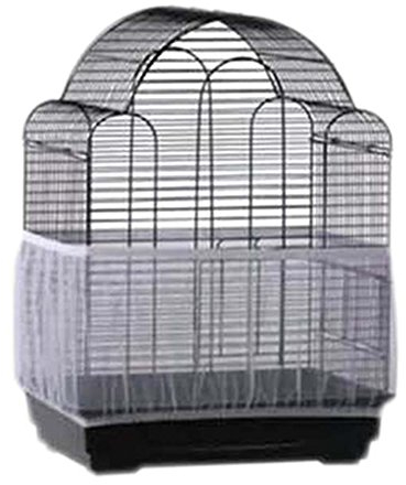LNIMIKIY Vogelkäfig Abdeckung, Nylon Mesh Belüftet Dehnbar Vogelkäfig Cover Dehnbar Seed Catcher Vogelkäfig, Staubdicht Universal Mesh Papagei Käfig Rock