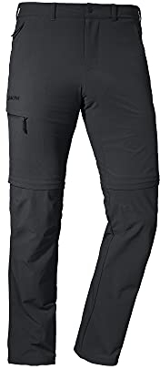 Schöffel Herren Pants Koper1 Zip Off, flexible Herren Hose mit Zip-Off Funktion, schnell trocknende und kühlende Wanderhose aus 4-Wege-Stretch, asphalt, 48