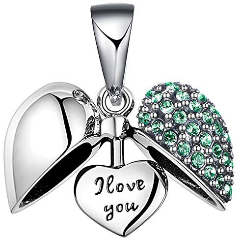 LOVANS 925 Sterling Silber Ich Liebe Dich Herz Charm Perle kompatibel mit europäischen Armbändern