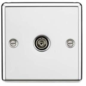 TV Outlet (Non-Isolated) - Rounded Edge Polished Chrome