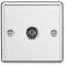 TV Outlet (Non-Isolated) - Rounded Edge Polished Chrome