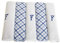 Surf the Shop 5 Stück Herren Taschentücher mit Initiale bestickt weiß mit Satinborte und blau kariertem Handkies, verschiedene Buchstaben, F, 5 Pack