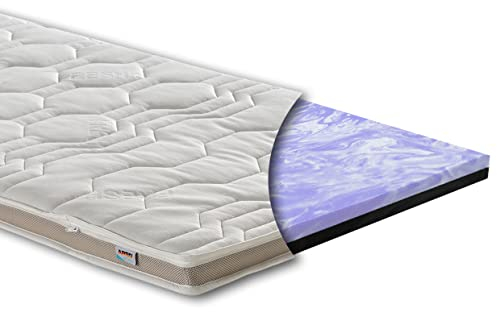 Duo 7cm Topper - Härtegrad wendbar - H2/H3 oder H3/H4 - alle Größen Matratzenauflage - für alle Betten geeignet (H2/H3 - weich/mittel, 140 x 200 cm)