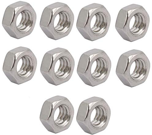 YeVhear Sechskantmuttern, 1/4-20 UNC 304, Edelstahl, 10 Stück
