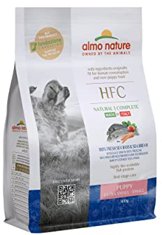 almo nature HFC Puppy XS/S - Trockennahrung für Welpen mit frischem Wolfsbarsch und Goldbrassen ursprünglich Lebensmittelqualität und Werden jetzt für Hundenahrung verwendet.