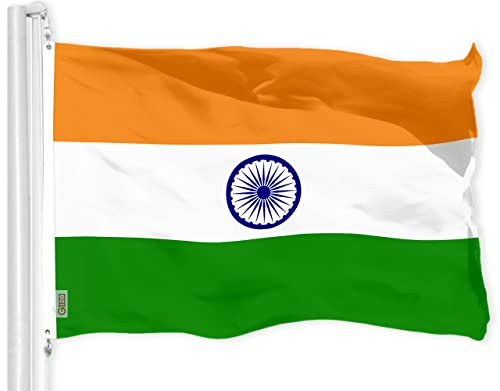 G128 Indianische Flagge,90x150 cm,LiteWeave Pro Serie bedrucktes 150D Polyester,Länderflagge, für drinnen und draußen, lebendige Farben, Messingösen, dicker und langlebiger als 100D 75D Polyester