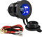 ETOPARS Zigarettenanzünder Auto, Wasserdicht Marinequalität 12V 24V Motorrad Zigarettenanzünder Steckdose Ladegerät Auslauf Blau Licht Mit 100cm Kabel