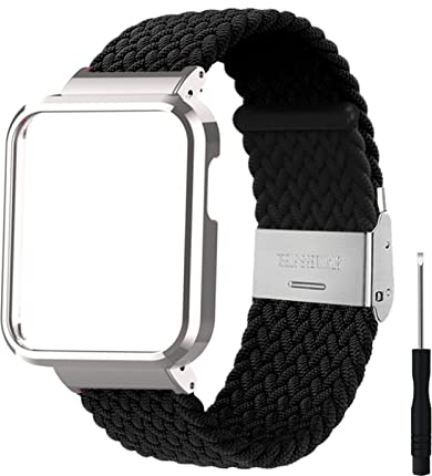 HYKEJI Nylon Armband Kompatibel mit Xiaomi Mi Watch Lite/Redmi Watch Armband, Nylon Geflochten Einstellbar Elastisch Dehnbarer Ersatz Sport Armband für Xiaomi Mi Watch Lite/Redmi Watch (C)